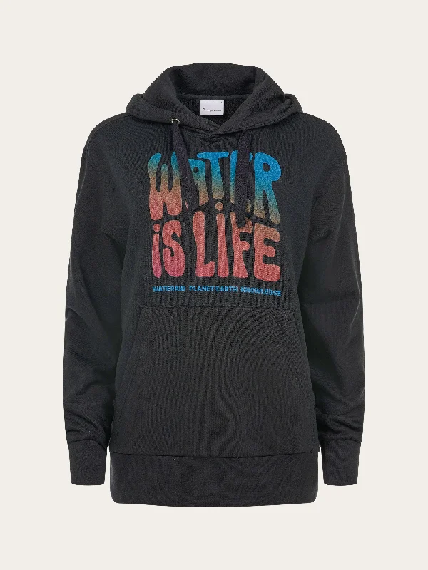 Instant Discount WATERAID hoodie w. kangaroo pocket - Black Jet