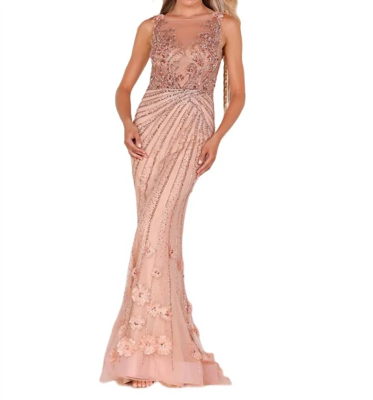 Great Deals Radiant Bodice Maxi Dress In Champ /blush