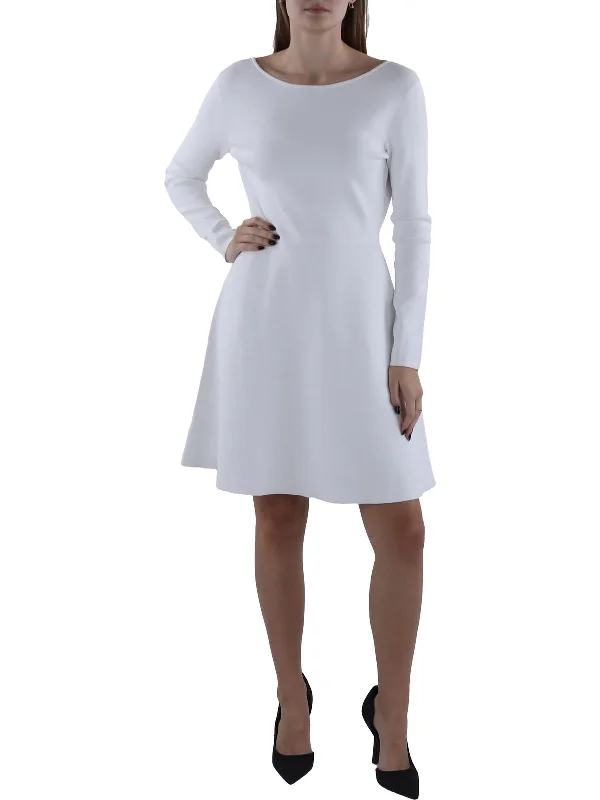 Deal Dash Womens Mini Stretch Fit & Flare Dress