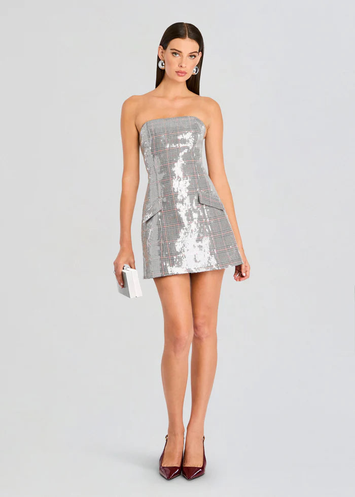 Price Reduction Retrofete - Crowne Sequin Dress - Plaid