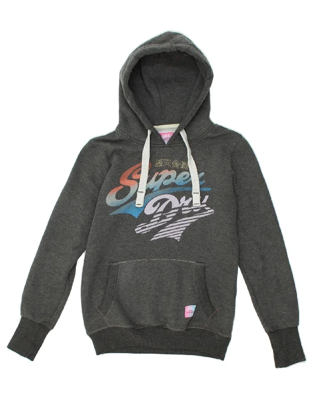Friends and Family Sale SUPERDRY Womens Graphic Hoodie Jumper UK 10 Small Grey Cotton Friends and Family Sale SUPERDRY Womens Graphic Hoodie Jumper UK 10 Small Grey Cotton