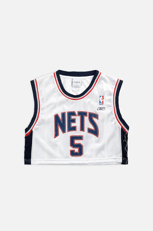 Buy Now Rework New Jersey Nets NBA Crop Jersey - S