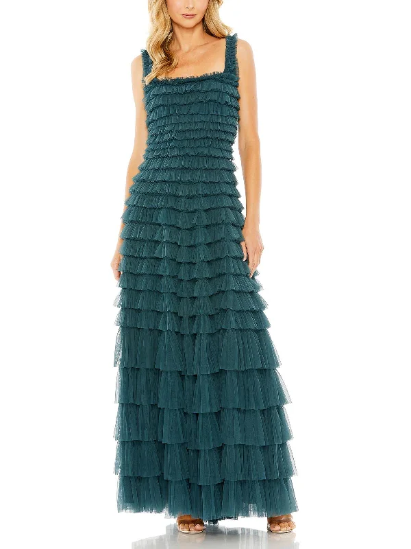Savings Galore Womens Tiered Formal Evening Dress