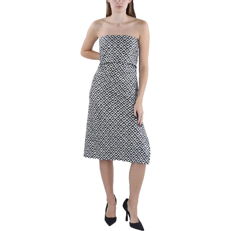 Midnight Madness Womens Sequined Knee-Length Cocktail And Party Dress