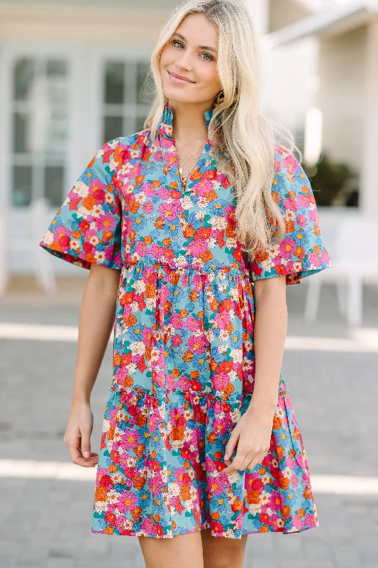 Exclusive Access All Heart Blue Floral Dress