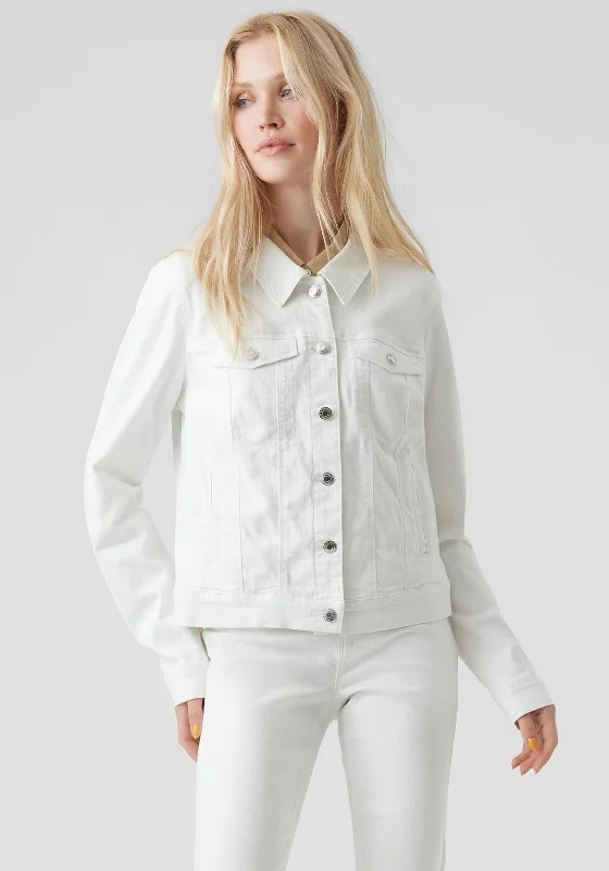 Shop and Save Vero Moda Wild Soya Short Denim Jacket, Bright White