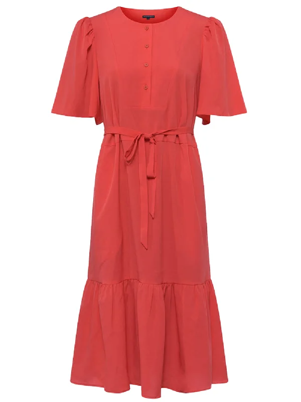 Reduced Prices Courtney Crepe Tiered Dress - Hibiscus