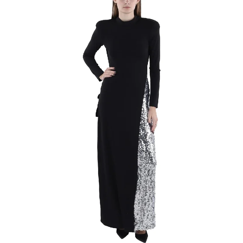 Epic Deals Womens Sequined Maxi Evening Dress