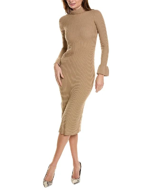 Exclusive Offers Bebe Bell-Sleeve Turtleneck Midi Dress