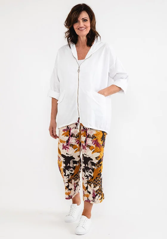 Unmissable Offer d.e.c.k. by Decollage One Size Crinkle Jacket, White