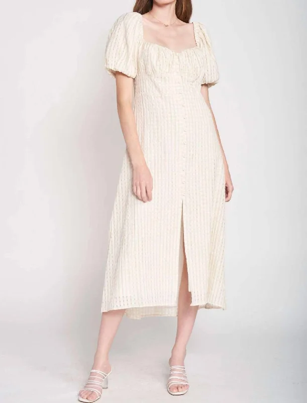 Special Savings Cecilia Puff Sleeve Dress In Cream