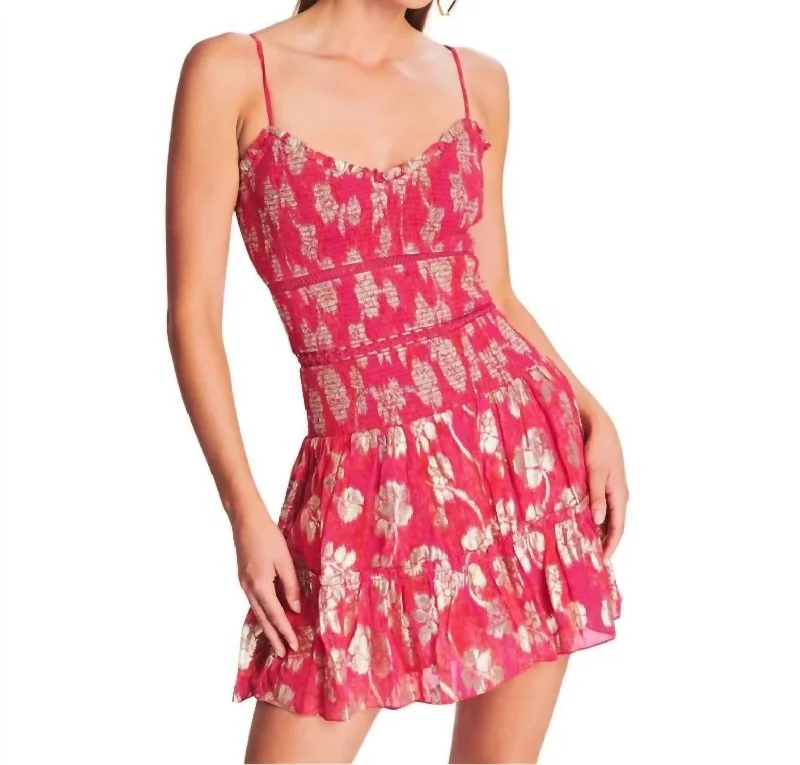Lowest Price Indu Foil Mini Dress In Pink