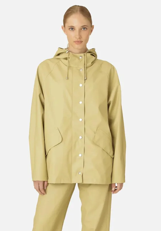 Don't Wait Ilse Jacobsen Rain 209 Short Raincoat, Olive Grass