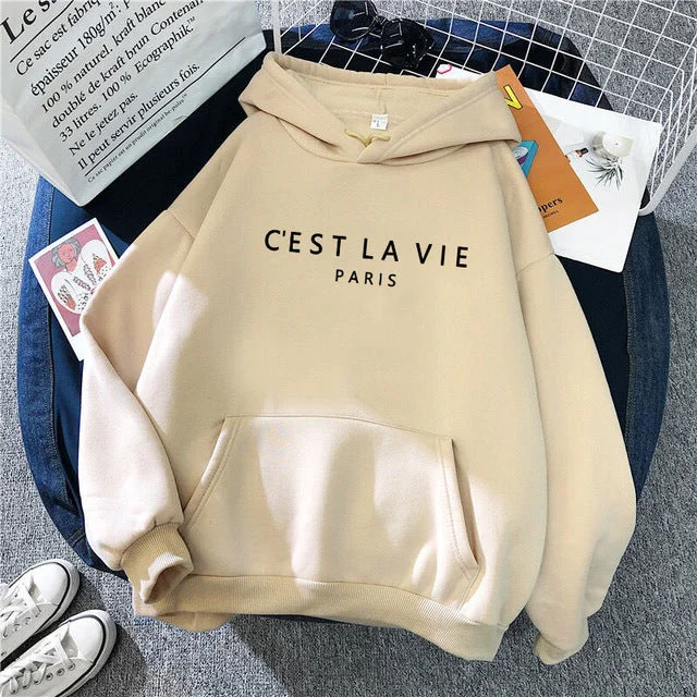 Early Access Winter Women's Hoodies Full Sleeve Hoodie Letters Print