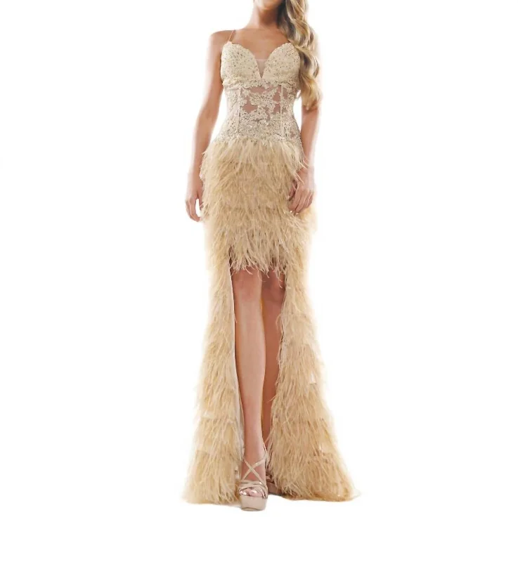 Deal Dash Deep Sweetheart Maxi Dress In Nude