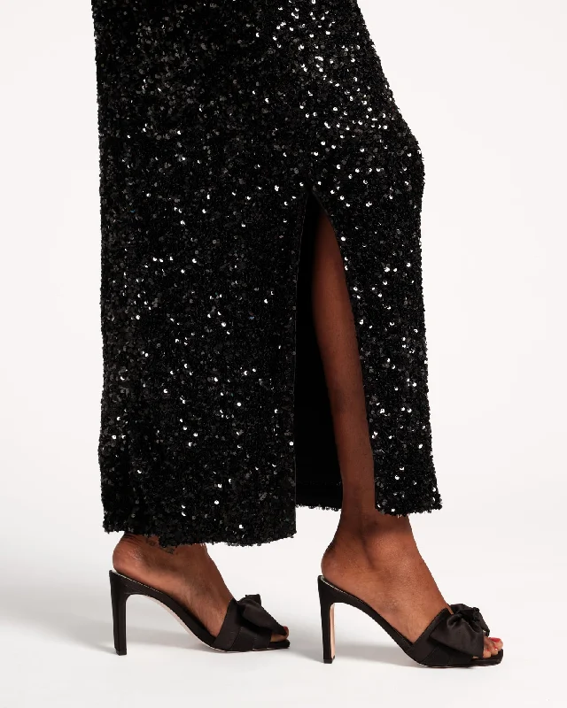 Huge Discounts Regina Sequin Dress Black