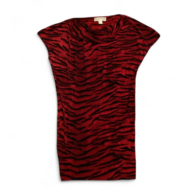 Major Savings Dress Casual Midi By Michael Kors In Black & Red, Size: Xxs