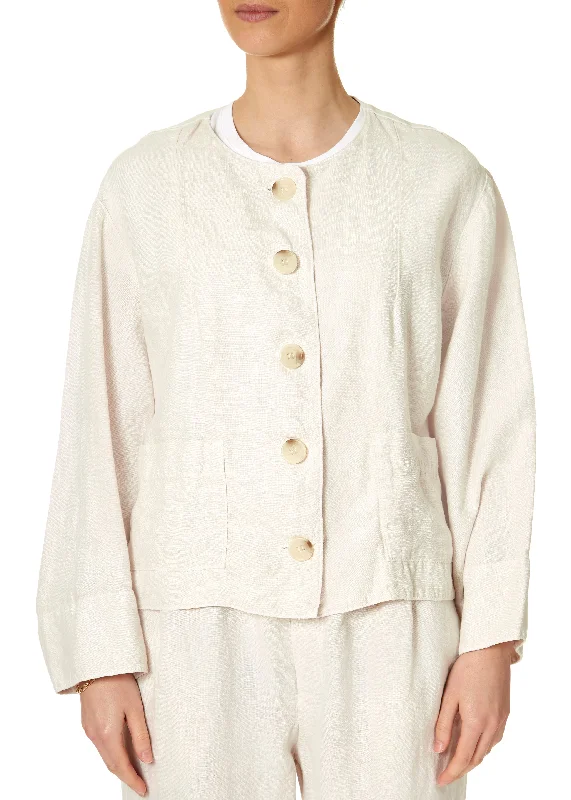 Online Only Brielle Bisque Linen Jacket