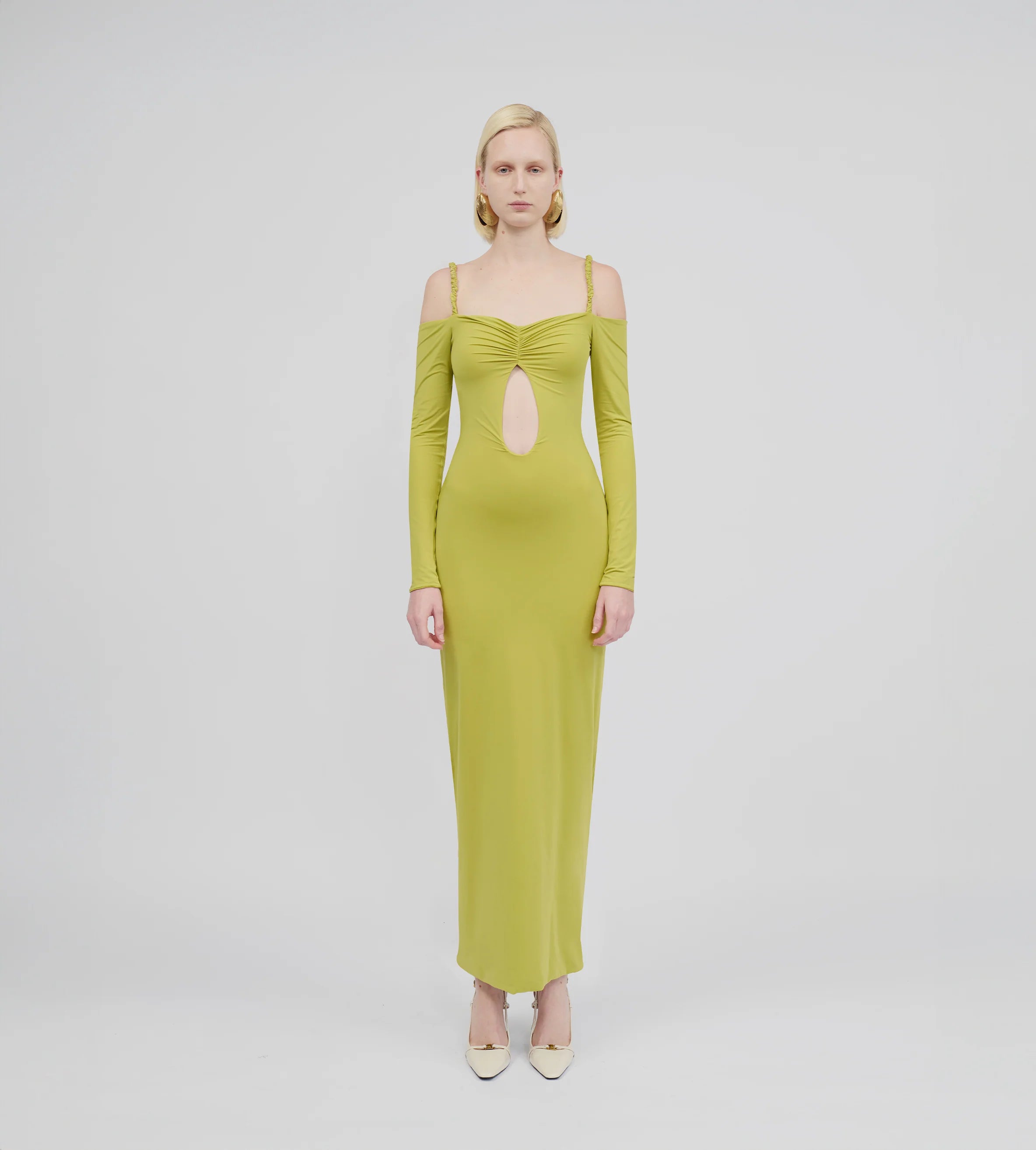 Bonus Savings Maygel Coronel - Calice Cutout Midi Dress - Oasis Green