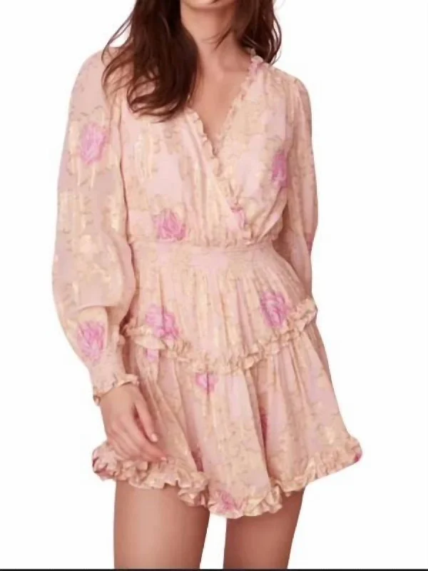 Final Clearance Spruce Dress In Magenta Marble