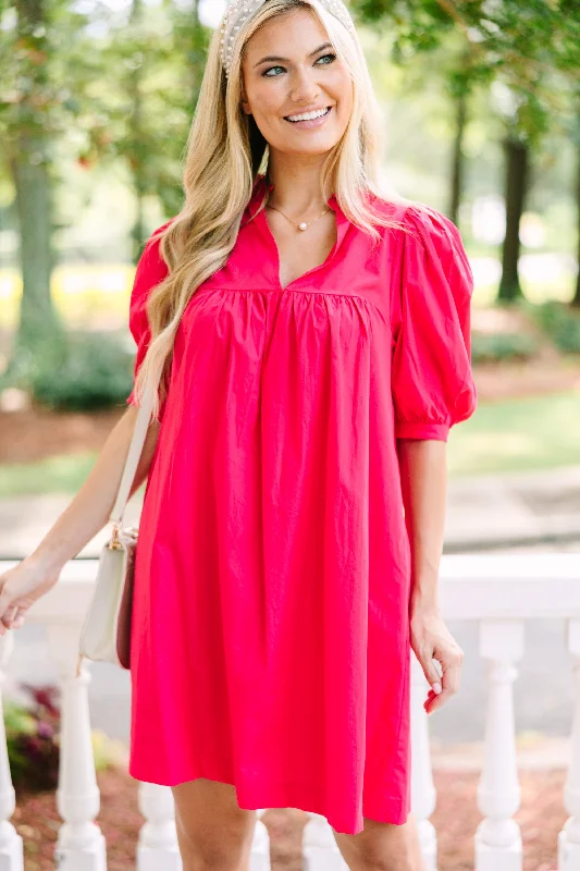 Quick Sale Sugarlips: Best Of You Fuchsia Pink Babydoll Dress