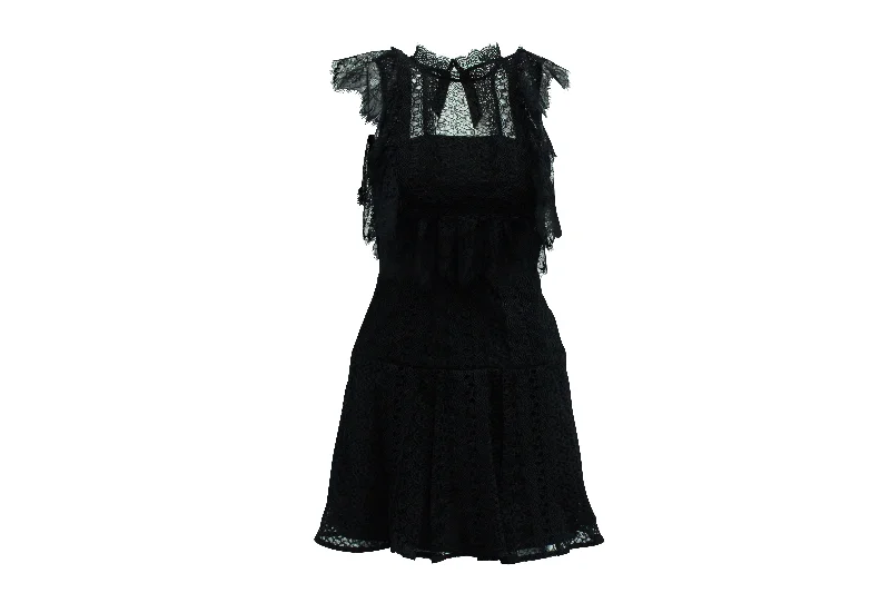 Loyalty Reward Self Portrait Lace Dress in Black Polyester