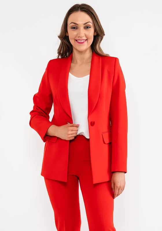 Limited Time Offer Christina Felix Single Breasted Blazer, Red