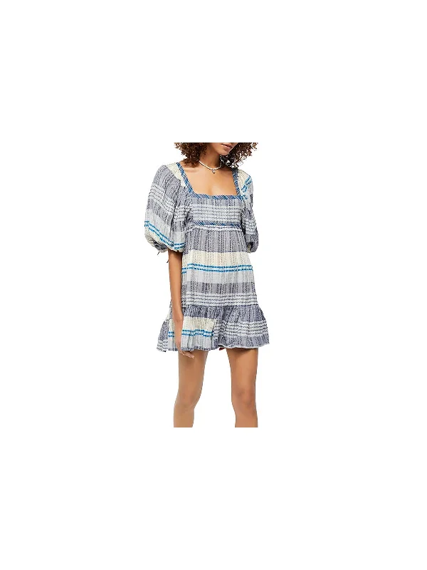 Crazy Savings Womens Striped Cozy Mini Dress
