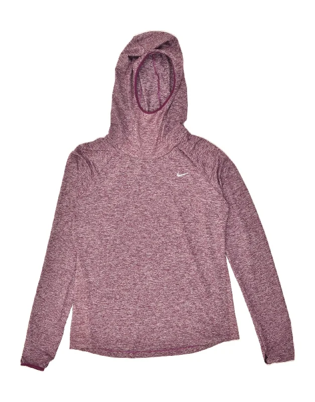Sale Event NIKE Womens Dri Fit Hoodie Jumper UK 14 Medium Purple Flecked