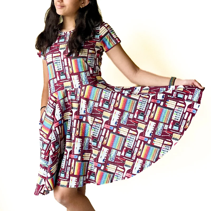 Referral Discount Art Supplies Kids Twirl Dress [FINAL SALE]