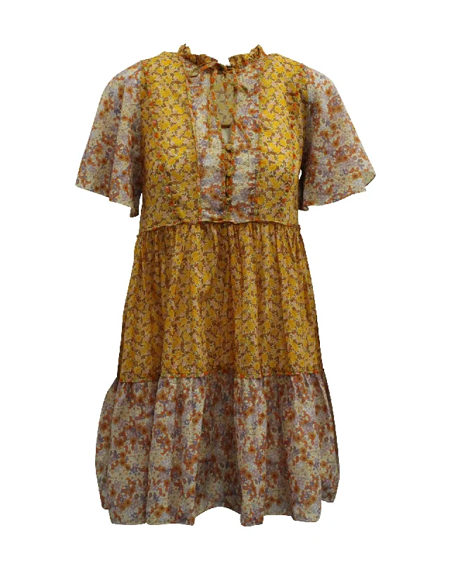 Amazing Deals Maje Floral Cotton one piece dress size 34
