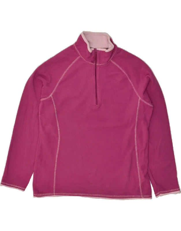 Markdown Madness MOUNTAIN WAREHOUSE Womens Zip Neck Fleece Jumper UK 14 Large  Pink