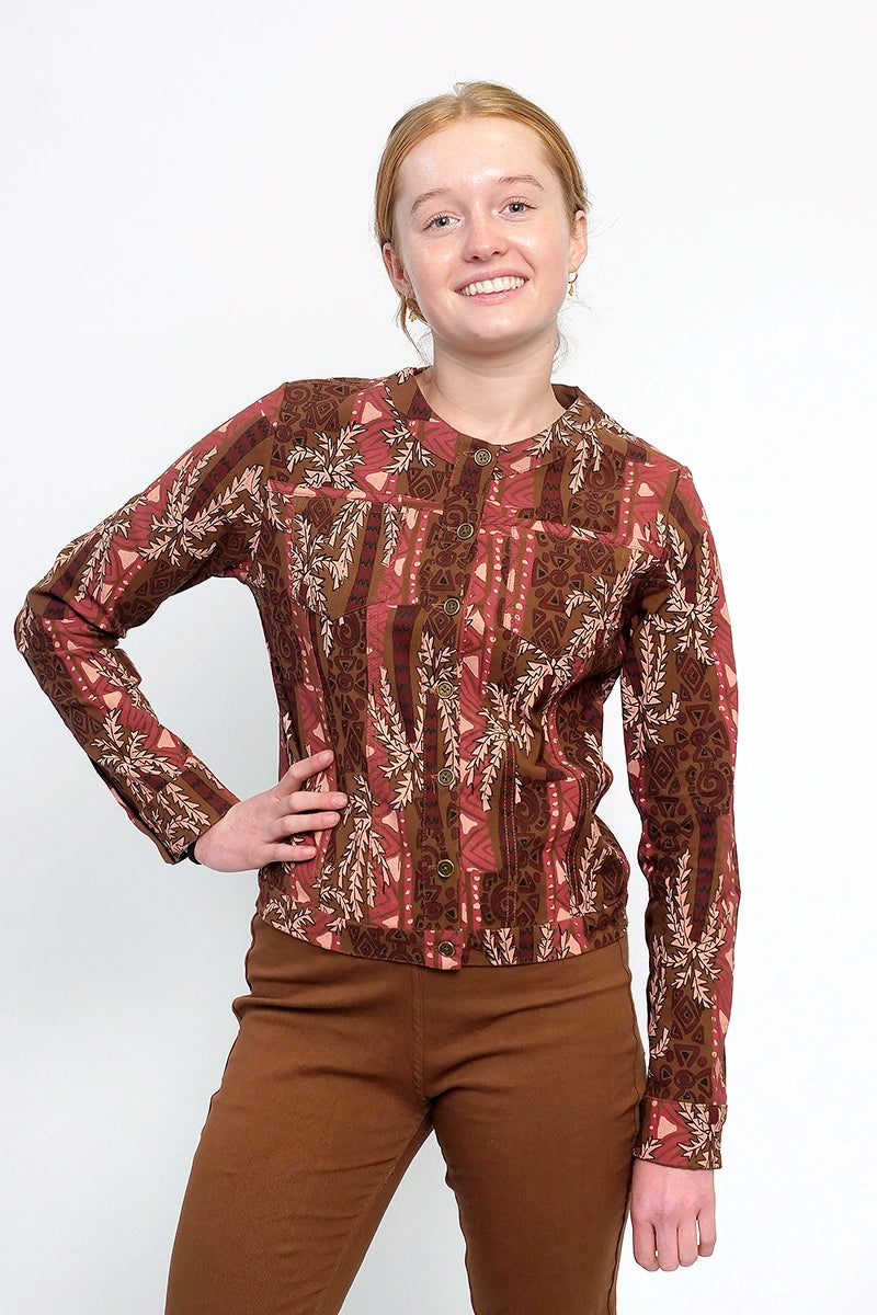 Unmissable Offer Orientique Reversible Drill Jacket in Taupe