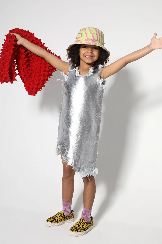 Weekend Deal FOIL DENIM SLEEVELESS DRESS