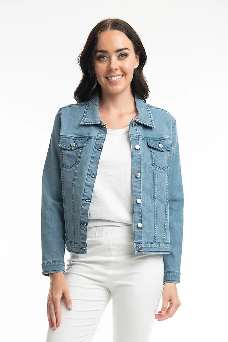 Extra Savings Orientique Denim Jacket Collar