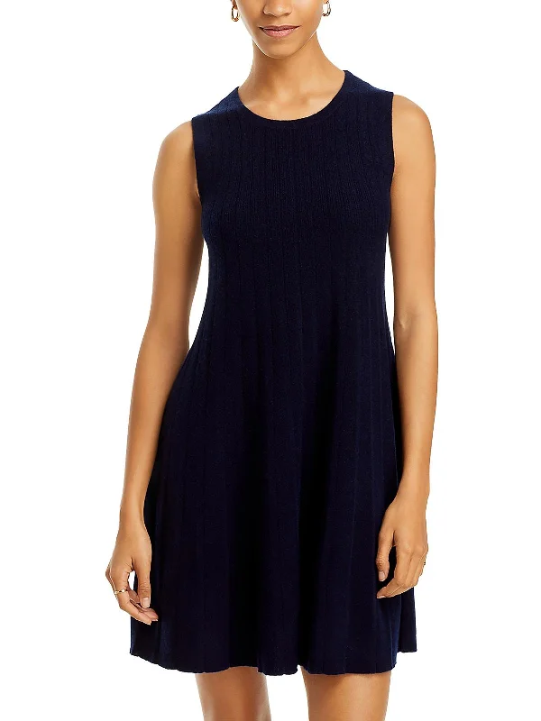Exclusive Savings Womens Cashmere Fit & Flare Sweaterdress