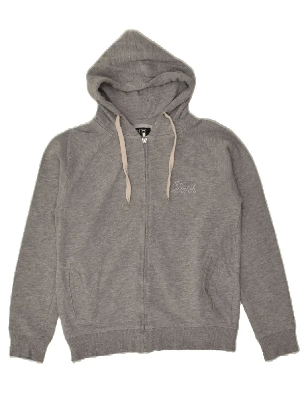 Extra Savings DATCH Womens Zip Hoodie Sweater UK 6 XS Grey Cotton