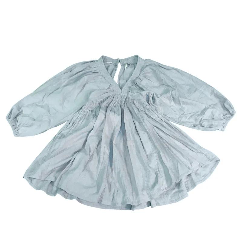 Limited Stock Dress Casual Short By Free People In Blue, Size: Xs