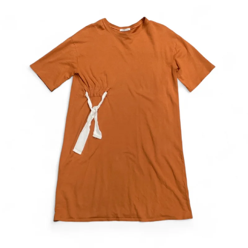 Now or Never Dress Casual Short By Zara In Orange, Size: S