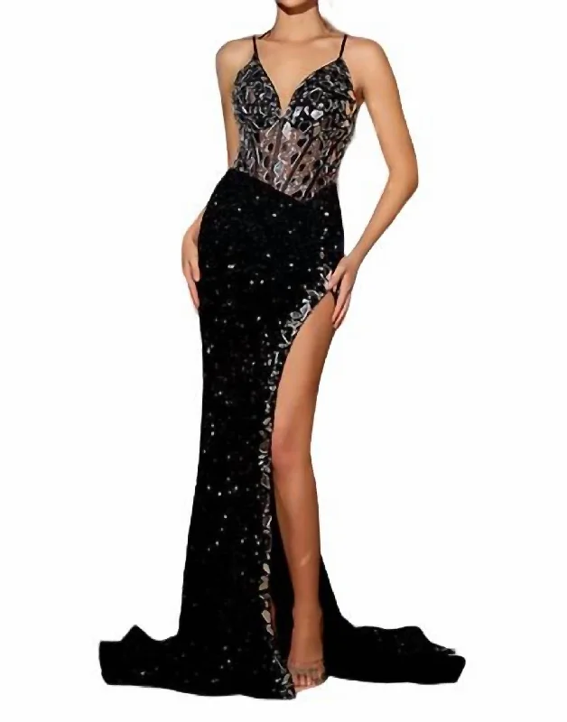 Daily Deals Full-Length Maxi Dress In Black