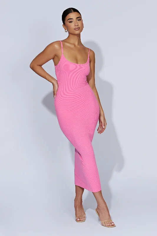 Sale Event Alexis Ribbed Cami Midi Dress - Bubblegum Pink