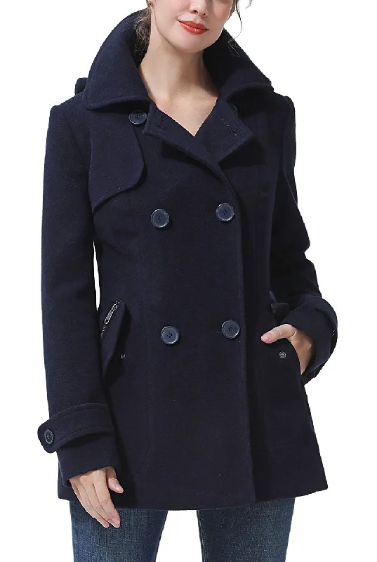 Huge Savings Kimi + Kai Women's "Anne" Wool Pea Coat
