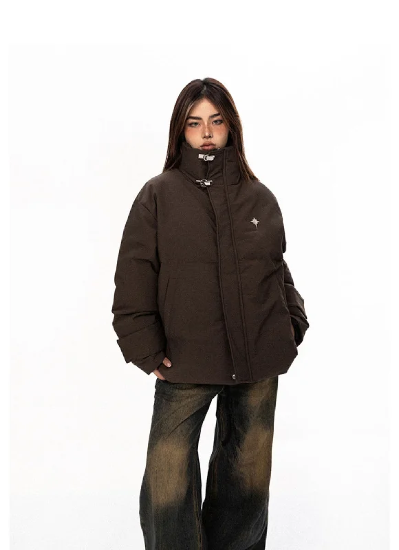Major Savings American Retro Metal Buckle Cotton Jacket