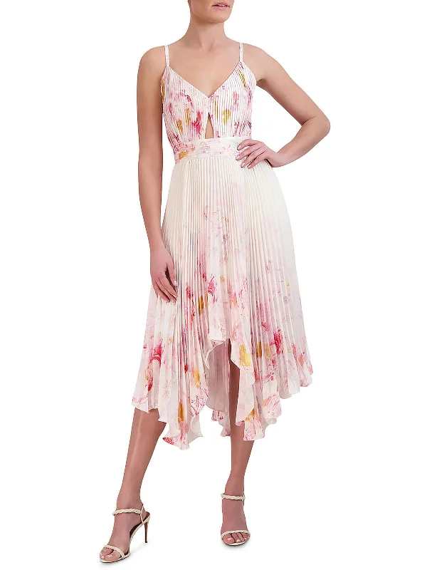Bargain Prices Womens Midi Pleated Cocktail And Party Dress