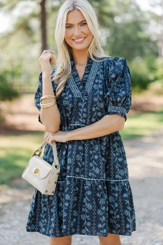 Special Buy Make A Move Midnight Blue Floral Dress