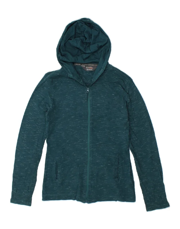 Value Deals MOUNTAIN WAREHOUSE Womens Zip Hoodie Sweater UK 10 Small Green Flecked