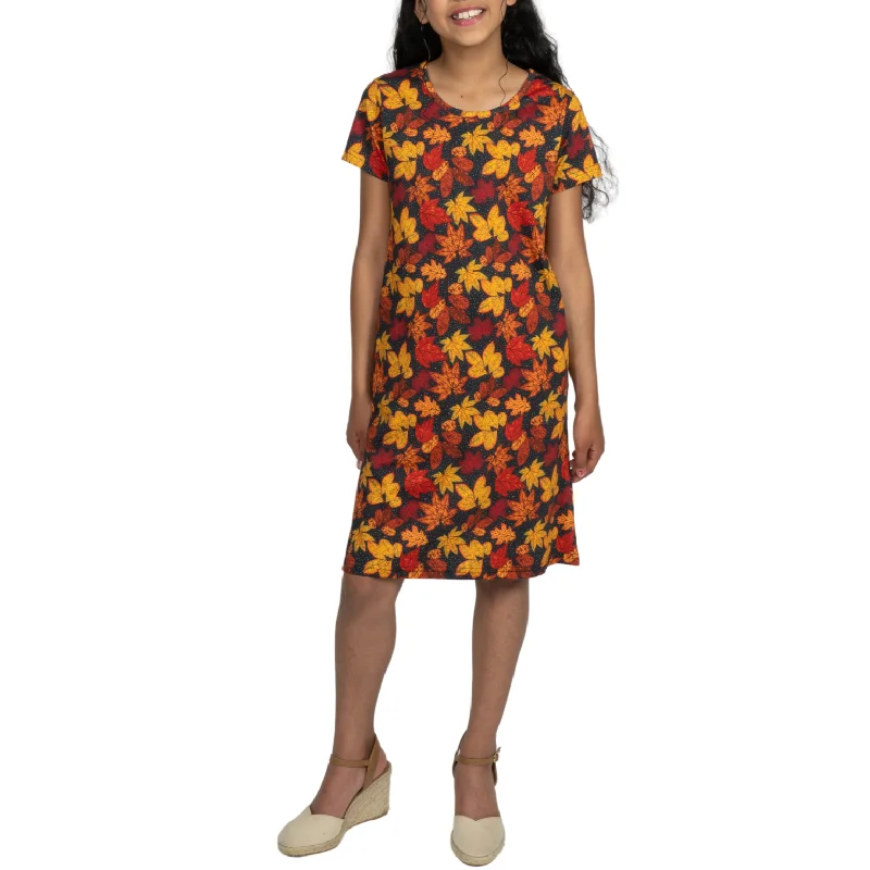 Early Access Autumn Leaves Kids A-Line Dress [FINAL SALE]