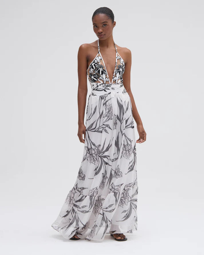 Price Drop Patbo - Iris Embroidered Beach Dress - Off White