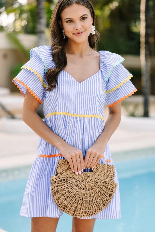 Online Only Lift You Up Blue Dress
