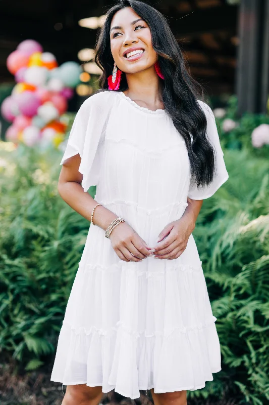 Incredible Offers Where It All Begins White Babydoll Dress